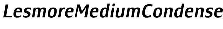 LesmoreMediumCondensedItalic