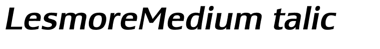 LesmoreMediumItalic