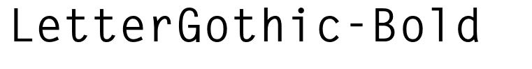 LetterGothic-Bold