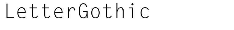 LetterGothic