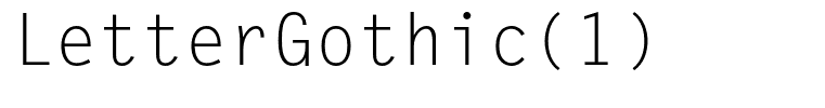 LetterGothic(1)