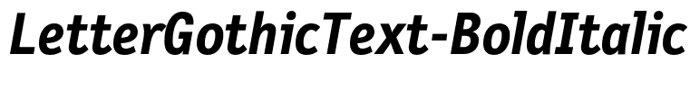 LetterGothicText-BoldItalic