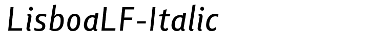 LisboaLF-Italic