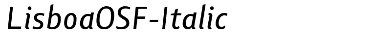 LisboaOSF-Italic