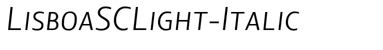 LisboaSCLight-Italic