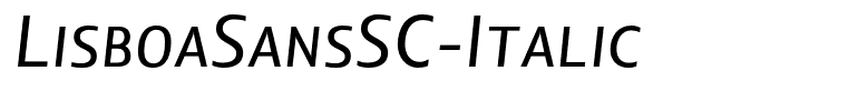 LisboaSansSC-Italic