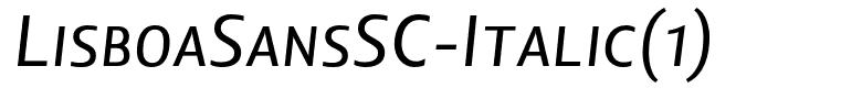 LisboaSansSC-Italic(1)