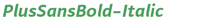 PlusSansBold-Italic