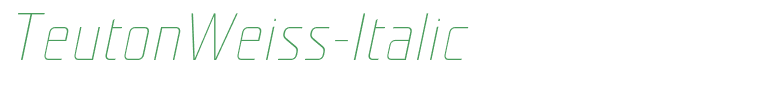 TeutonWeiss-Italic