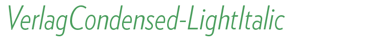 VerlagCondensed-LightItalic