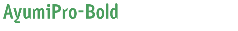 AyumiPro-Bold