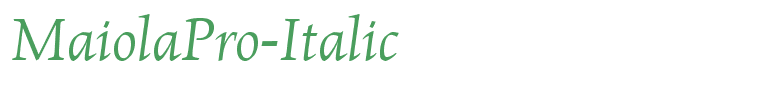 MaiolaPro-Italic