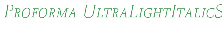Proforma-UltraLightItalicSC