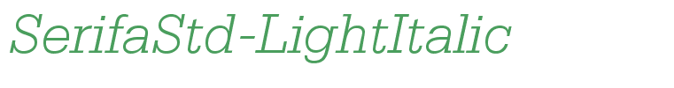 SerifaStd-LightItalic