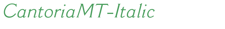 CantoriaMT-Italic