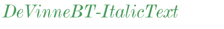 DeVinneBT-ItalicText