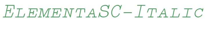 ElementaSC-Italic