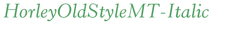 HorleyOldStyleMT-Italic