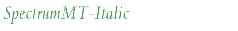SpectrumMT-Italic