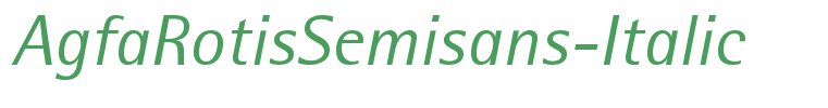 AgfaRotisSemisans-Italic