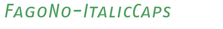 FagoNo-ItalicCaps