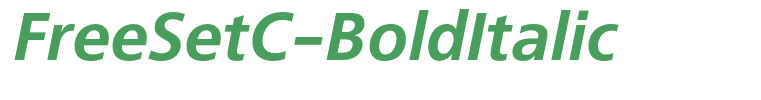 FreeSetC-BoldItalic