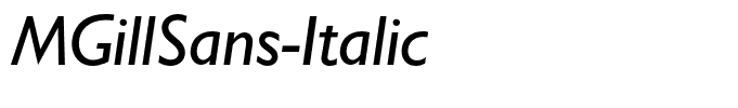 MGillSans-Italic