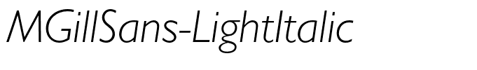 MGillSans-LightItalic