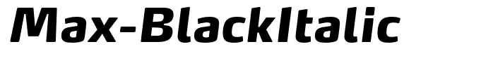 Max-BlackItalic