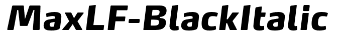 MaxLF-BlackItalic