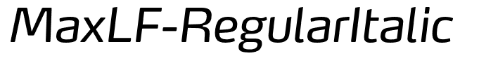 MaxLF-RegularItalic