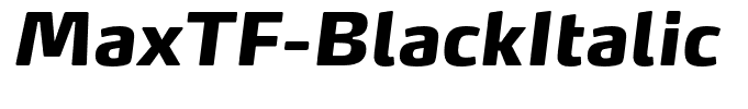 MaxTF-BlackItalic