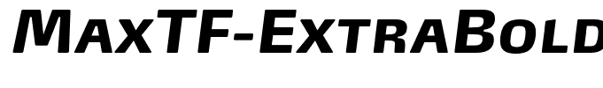 MaxTF-ExtraBoldItalicSC