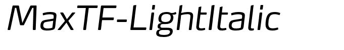 MaxTF-LightItalic
