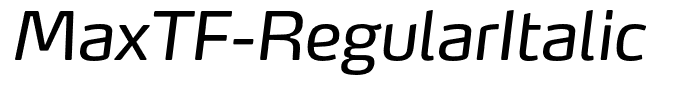MaxTF-RegularItalic