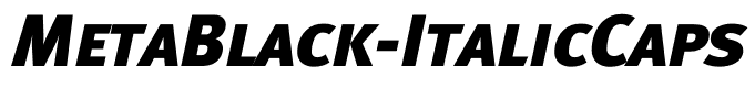 MetaBlack-ItalicCaps