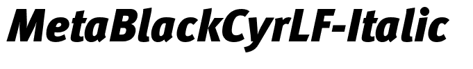 MetaBlackCyrLF-Italic