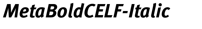 MetaBoldCELF-Italic