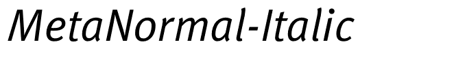 MetaNormal-Italic
