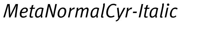 MetaNormalCyr-Italic