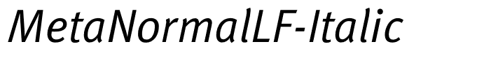 MetaNormalLF-Italic