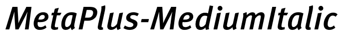 MetaPlus-MediumItalic