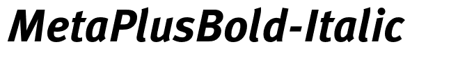 MetaPlusBold-Italic