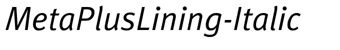 MetaPlusLining-Italic