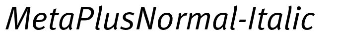 MetaPlusNormal-Italic