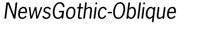 NewsGothic-Oblique