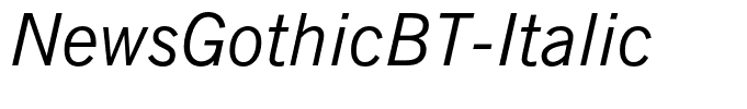 NewsGothicBT-Italic