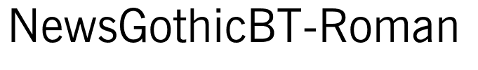 NewsGothicBT-Roman