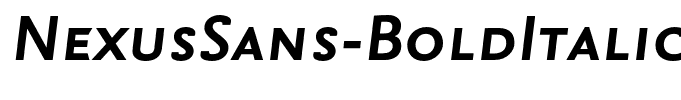 NexusSans-BoldItalicSC