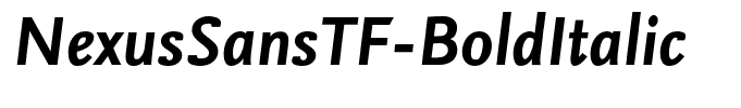 NexusSansTF-BoldItalic